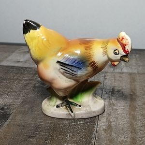Vintage 1940's Porcelain Rooster Chicken Figurine